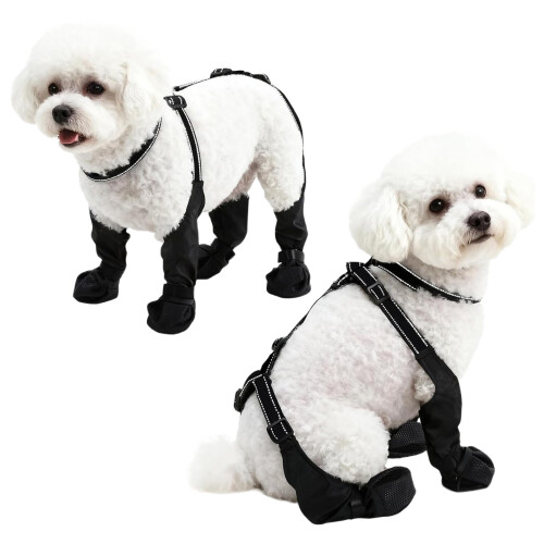 Antislip Pet Boot Adjustable Waterproof Reflective Dog-XS 1