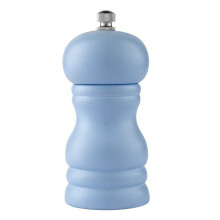 Portable Handheld Wooden Pepper Grinder Rubberwood-Blue