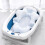 Baby Bath Floating Mat Blue Water Drop Polyester Support Pad 8