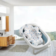 Baby Bath Floating Mat – Polyester Mesh Support Cushion for Infants, White