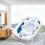 Baby Bath Floating Mat Blue Water Drop Polyester Support Pad 13
