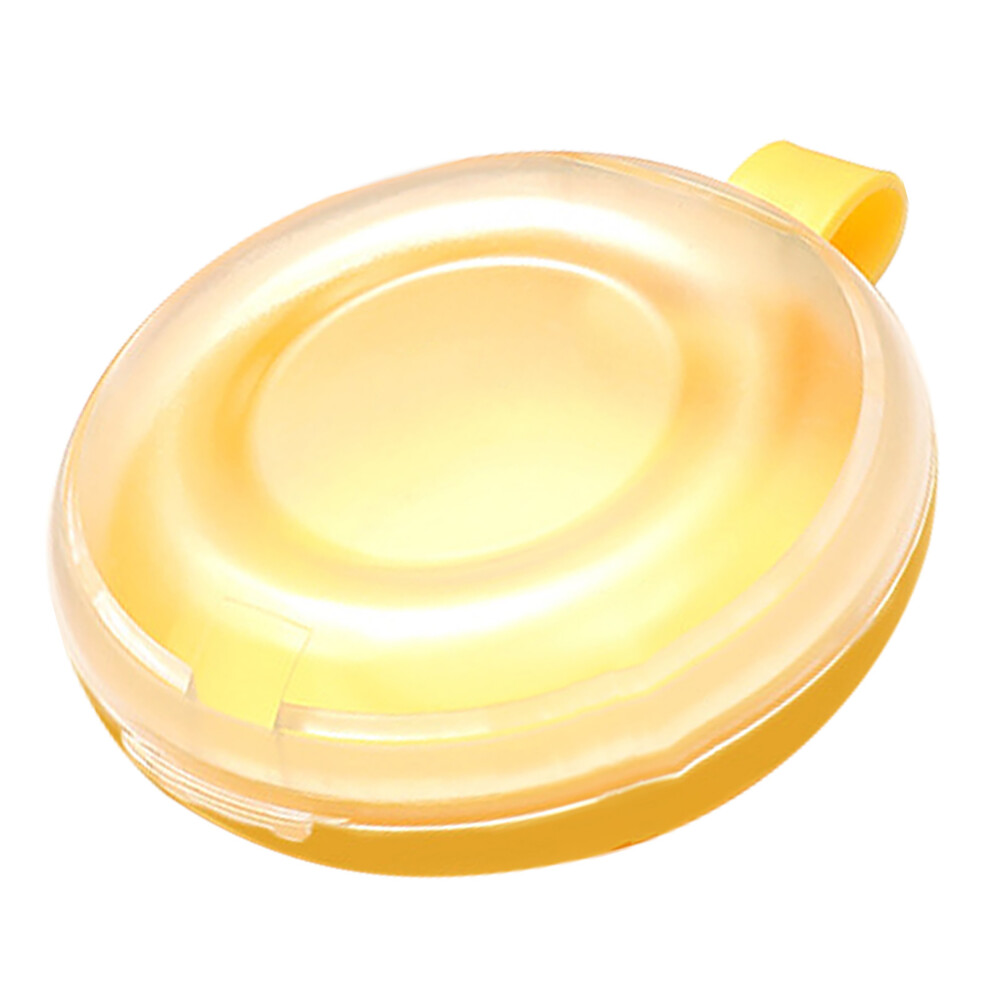 Yellow ABS Denture Retainer Storage Box, Dustproof, 8cm