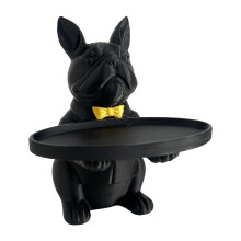 Hundestatue mit Vorratsbehälter, Hundefiguren, Ornament,