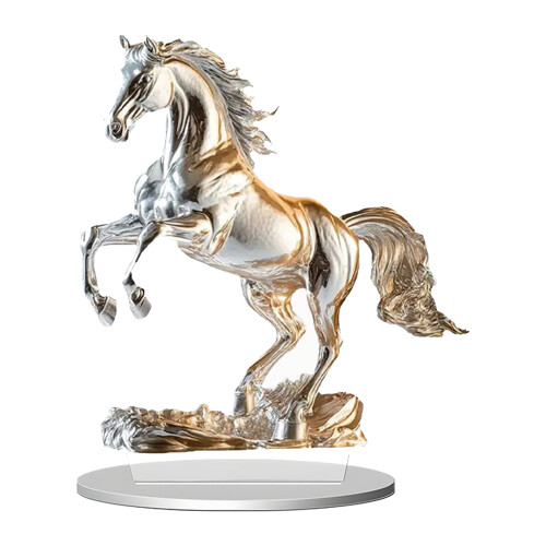 Statues de cheval en acrylique, Sculptures d'animaux-2