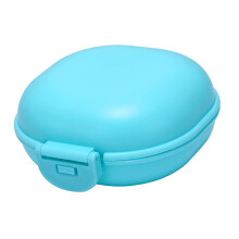 Wasserdichte PP-Reise-Seifenkiste mit Schnallendeckel, Blau, 25 g