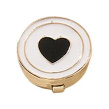 Alliage de boutons de manchette de coeur de-coeur d'amour noir