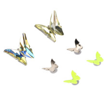 6 Stück Handgefertigte Irisierende und Gelbe Kunststoff-Schuhclips Dekorative Accessoires