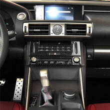 Auto-Styling-Mittelkonsolen-CD-Panel-Dekoration für IS250 IS350 2014-2018 Carbonfaser-Schalttafel-Aufkleberrahmen