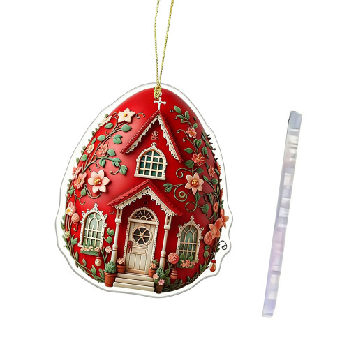 Porte-clés décoratif en acrylique pour célébration de pâques,-1