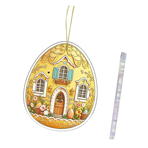 Easter 2D Acrylic Keychain Holiday Decoration Handmade-4