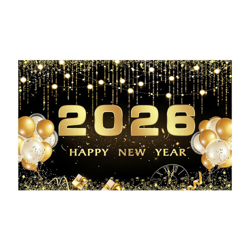 Bannières polyvalentes de bonne année 2026, décors-7