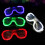 Pack of 4 Easy Carry Light Up Glasses Multicolor Effect-Red 5