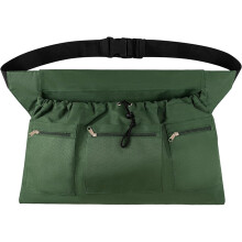 Wide Comfort Belt Adjustable Harvesting Apron Tool Bag-Green