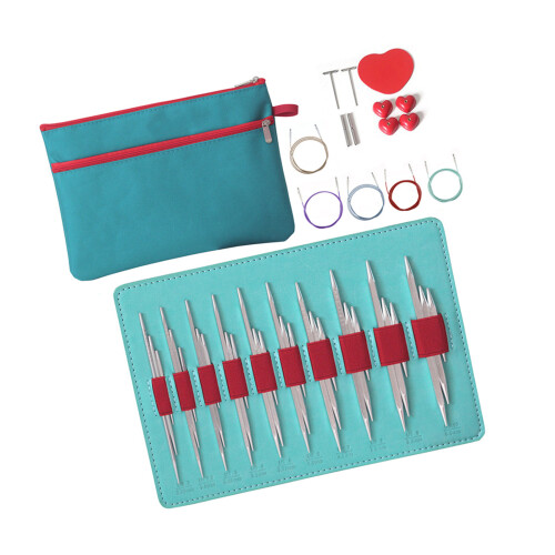 10Pairs Interchangeable Aluminum Circular Knitting Needle with