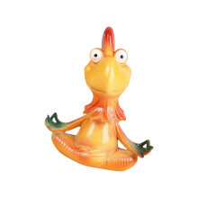 Funny Cartoon Meditating Rooster Figurine Resin Decoration for