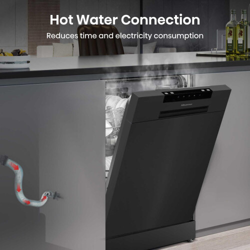 Hisense Hisense Slimline Dishwasher - Black - E Rated 2