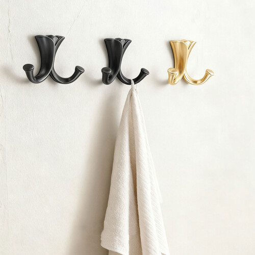 Pack of 2 Multiple Use Entryway Wall Hook Sturdy-pearl gray 2