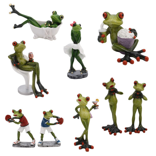 Hars Kikkers Standbeeld Grappig Dierenbeeldje Ornament-XX6088 1