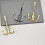 Pack of 2 Space Saving Wall Hooks-Bright gold trumpet 5