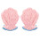 Gants de bain en molleton pour animaux de compagnie, corail-Rose 1