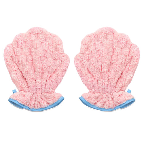 Gants de bain en molleton pour animaux de compagnie, corail-Rose