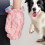 Gants de bain en molleton pour animaux de compagnie, corail-Rose 3