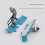 2Pcs Multipurpose 4 Thread Steel Metal-Long handle blue pre 6