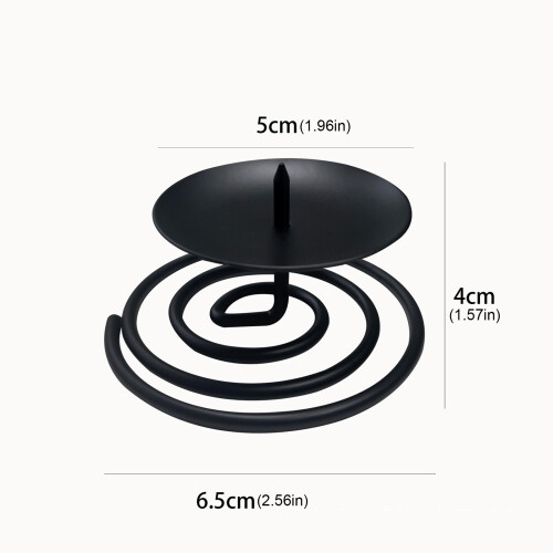 Iron Candlestick Holders Taper Candle Holders Decorative-Black 2