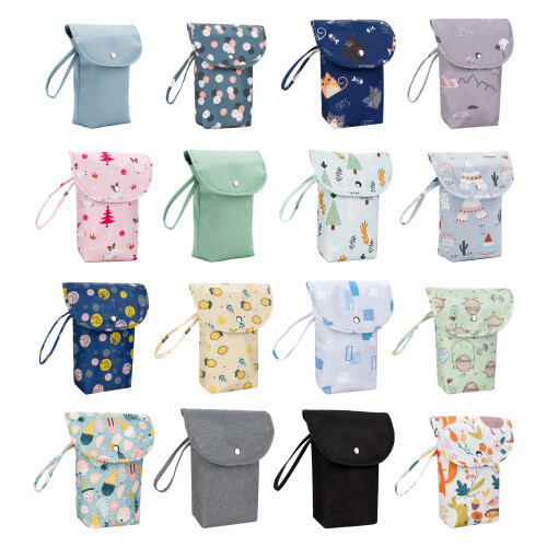Portable Infant Diaper Storage Bag Oxfords-small squares 2