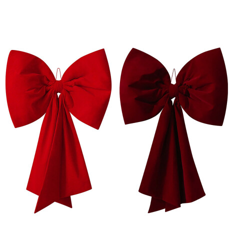 Soft Velvets Valentine Bowknot Decoration Durable-Red 80cm 1