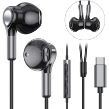 Surround Sound Quality Earbuds, USB Type C Wired Headphones for Samsung Galaxy S23 Ultra, Noise Cancelling for Pixel 7, Magnetic Design, Ergonomic