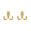 Pack of 2 Easy Install Contemporary Double-Brushed copper 1