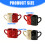 Pack of 2 Ergonomic Handle Ceramic Mugs with-black and white 2