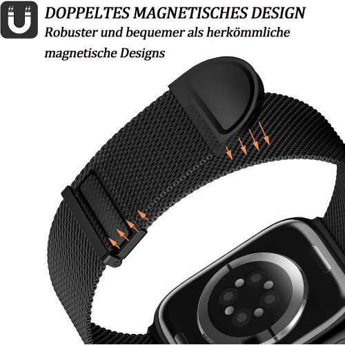 Ευέλικτο βραχιόλι Milanese Loop από ανοξείδωτο ατσάλι με μαγνητικό κούμπωμα, 2