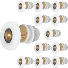 Ekonomisk uppsättning duschdörrhjul för 4 mm - 6 mm glasdörrar, utformade för att passa alla väggar, särskilt duschkabin och ångkabiner,