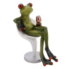 Künstlerisches Harzornament mit lustigem Frosch-Design-XX6088