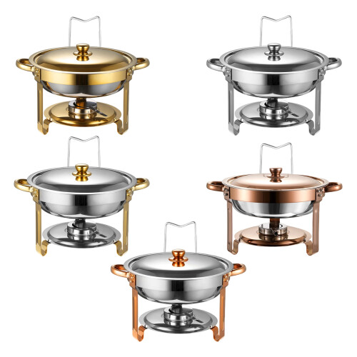 Professional Grades Nonrust Steel Chafing Dish 5L-silver 1