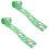 Set of 2 Polyester Ribbons Easter Decoration-green hare 1