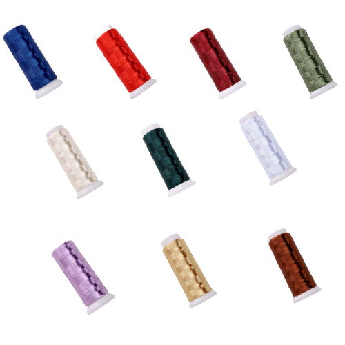 5Rolls Colored Nylon Cord String Sewing Thread-Beige 2