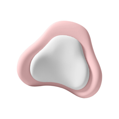Ergonomic Lumbar Support Pillow with High-Pink and gray