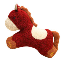 Coussin en peluche cheval pour la saison des fêtes, oreiller