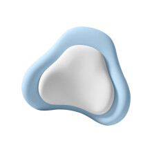 Comfortable Memory Foam Lumbar Pillow Office-Blue and gray
