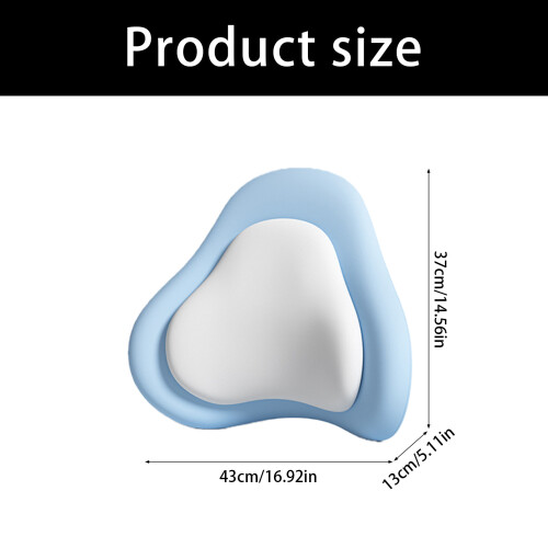 Comfortable Memory Foam Lumbar Pillow Office- Purple1 gray 2