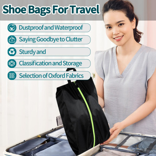 Large Capacity Shoe Organizer Water Resistant Portable Storage 1