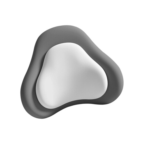 Ergonomic Lumbar Support Pillow with High Density-Double gray