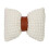 Comfortable Pillow Bowknot Shape for Head Neck-white brown 1