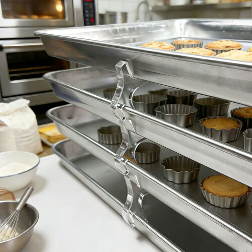 Multipurpose Baking Sheet Stacker Space Saving Tray-6 pack 1