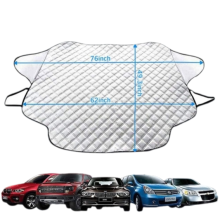 Housse de pare-brise étanche, isolation thermique et protection UV, conception pliable avec fixation magnétique, protection universelle contre le