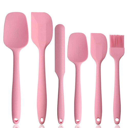 Non-Stick Silicone Spatula Set, Heat Resistant, Dishwasher Safe Easy Cleaning, Seamless Construction, Angled Design for Multi-Function Use in