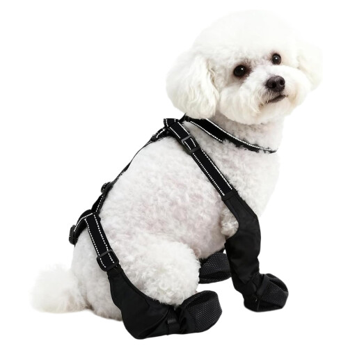 Antislip Pet Boot Adjustable Waterproof Reflective Dog-XS